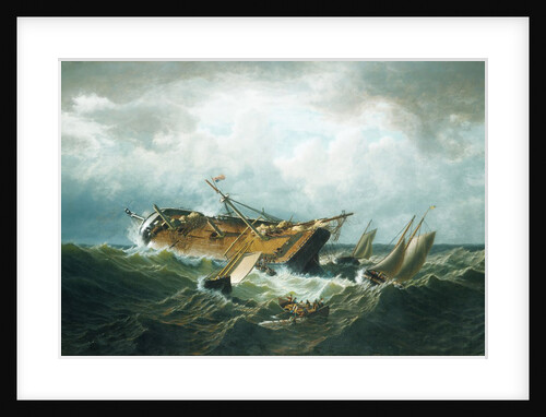 Shipwreck off Nantucket, ca. 1860-61 by William Bradford