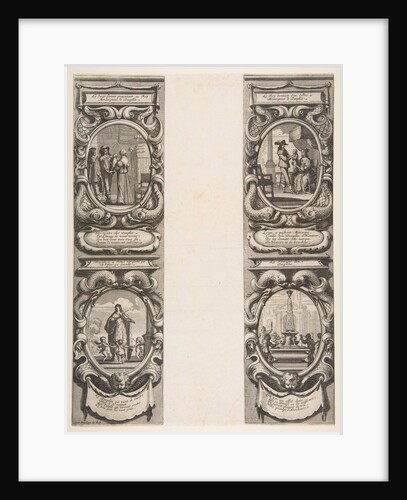 Almanach for 1639: Louis XIII and Anne of Austria entrusting the Kingdom and the Heir Appa…, 1638 by Abraham Bosse