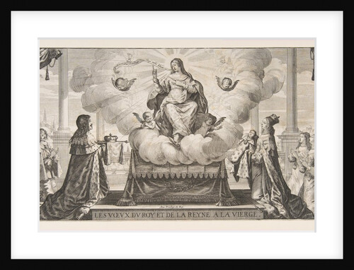 Almanach for 1639: Louis XIII and Anne of Austria Entrusting the Kingdom and the Prince un…, 1639 by Abraham Bosse