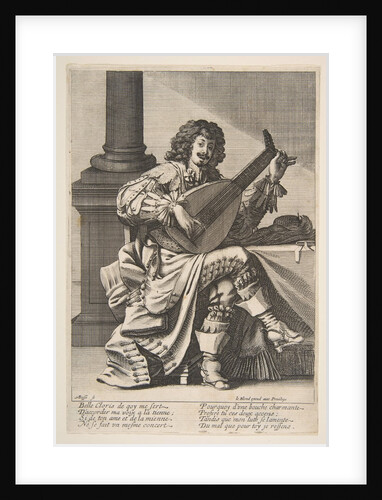 Man Singing and Playing a Lute, mid to late 17th century by Abraham Bosse