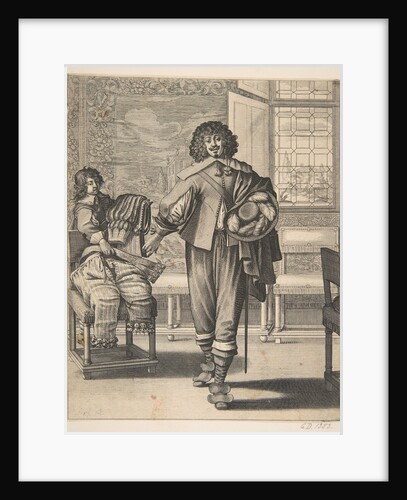 Courtier Following Edict Against Superfluity in Dres by Abraham Bosse