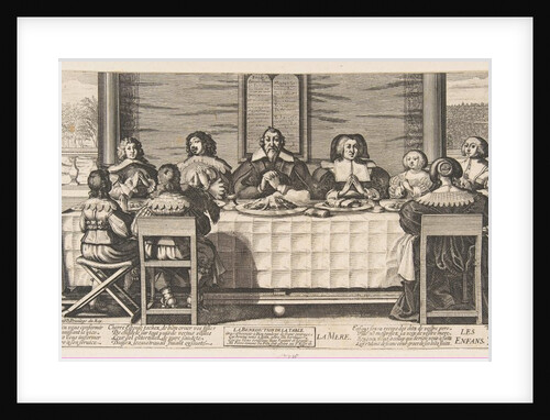 The Benediction at Table, ca. 1635 by Abraham Bosse
