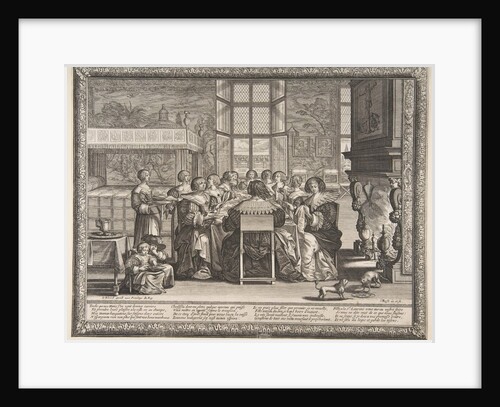 Wives at Table During the Absence of Their Husbands, ca. 1635-36 by Abraham Bosse