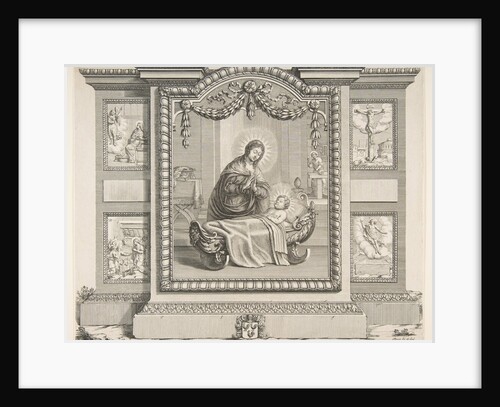 The Nativity with Scenes of The Annunciation, The Adoration of the Shepherds, The Cruci…, 1620-76 by Abraham Bosse