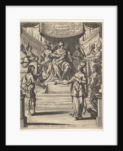 Frontispiece for 'Tristan L'Hermite': Marianne standing to right before Herod and his cour…, 1637 by Abraham Bosse