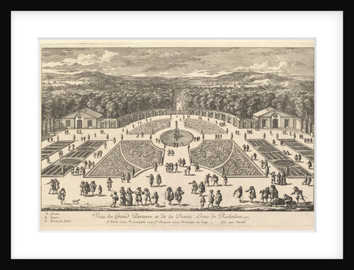 Veüe du Grand Parterre et de la Demie Lune de Richelieu, 17th century by Adam Perelle