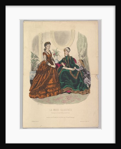 No. 51 from La Mode Illustrée, 1869 by Adèle-Anaïs Colin