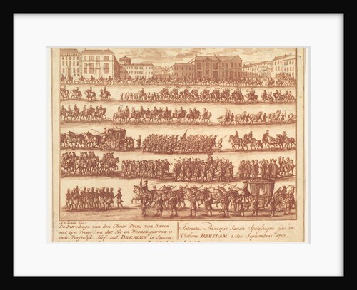 Entry of the Prince of Saxony with his Wife into Dresden on September 2, 1719, af…, ca. 1700-1755 by Adolf van der Laan