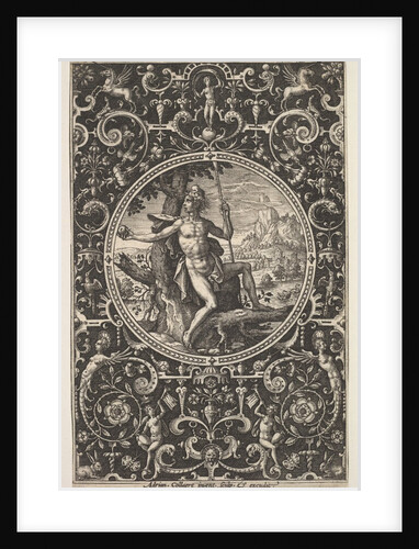 Paris in a Decorative Frame with Grotesques, ca. 1580-1600 by Adriaen Collaert