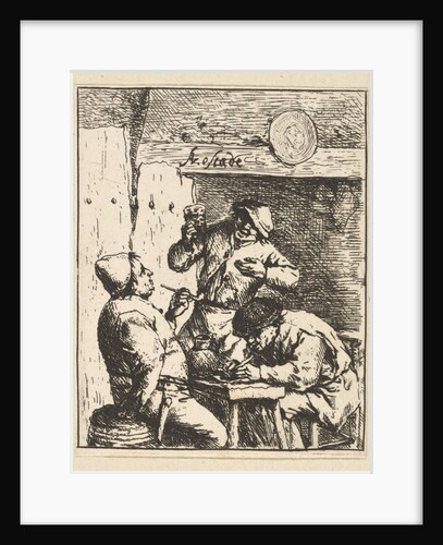 Singer Standing Between Two Smokers, 1610-85 by Adriaen van Ostade