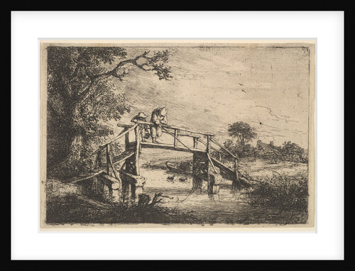 Two Anglers on a Bridge, 1647 by Adriaen van Ostade