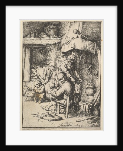 Father Feeding his Child, 1610-85 by Adriaen van Ostade