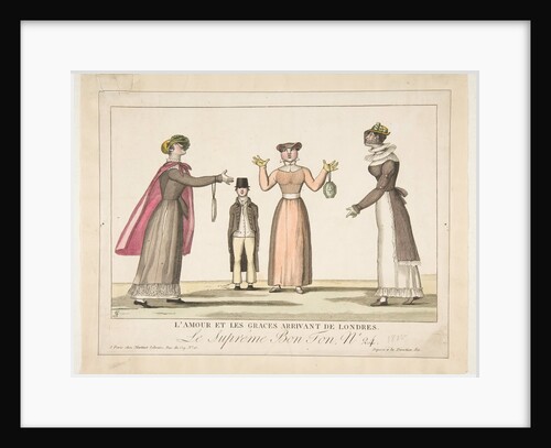 L'Amour et les Graces Arrivant de Londres; Le Suprême Bon-Ton No. 24, 1815 by Adrien Pierre François Godefroy the Younger
