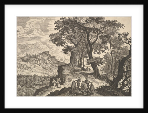 Landscape with Tobias and the Angel and Gypsies by Aegidius Sadeler II