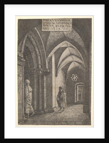 The Entrance Hall of the Regensburg Synagogue, 1519 by Albrecht Altdorfer