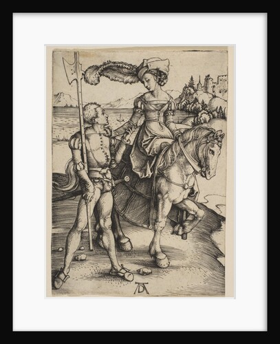 The Lady on Horseback and the Lansquenet, ca. 1497 by Albrecht Dürer