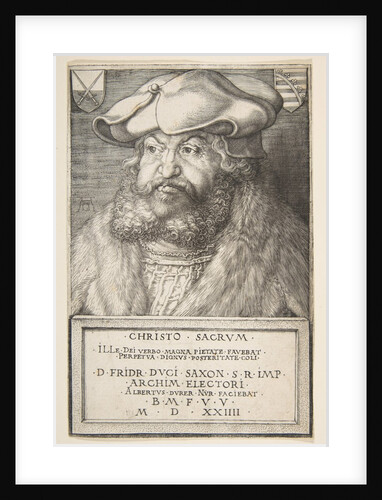 Frederick the Wise, Elector of Saxony, 1524 by Albrecht Dürer