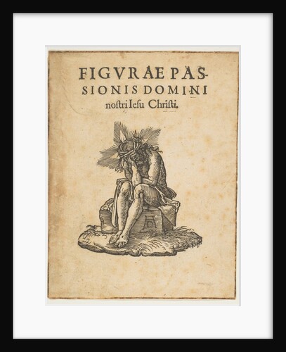 The Man of Sorrows Seated, title page of The Small Passion by Johann Mommard