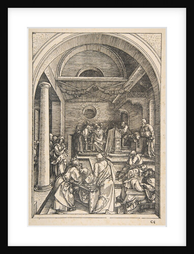 Christ among the Doctors, from The Life of the Virgin, Latin Edition, 1511 by Albrecht Dürer