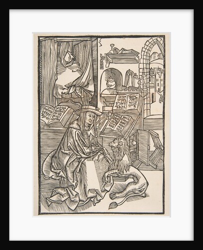 Saint Jerome Extracting a Thorn from the Lion's Foot, Lyons 1508 by Unknown