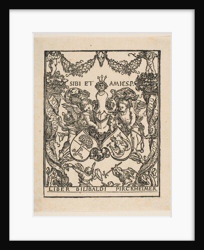 The Book Plate of Wilibald Pirckheimer by Albrecht Dürer