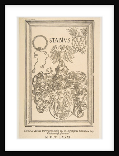 Coat -of-Arms of Johan Stabius, edition of 1781 by Albrecht Dürer