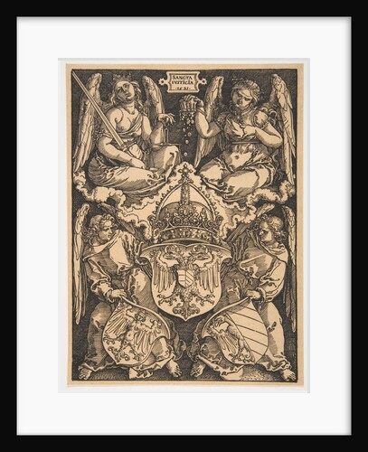 The Arms of the Holy Roman Empire and of the City of Nuremberg by Albrecht Dürer