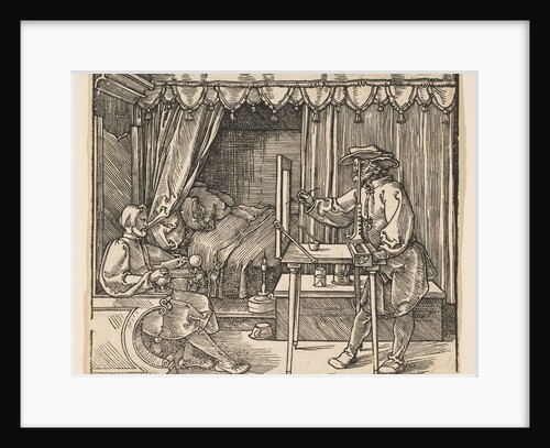 Artist Drawing a Portrait of a Man by Albrecht Dürer