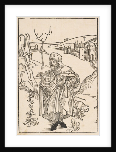 Gerson as a Pilgrim, frontispiece to Gersonis Opera, 1489 by Albrecht Dürer