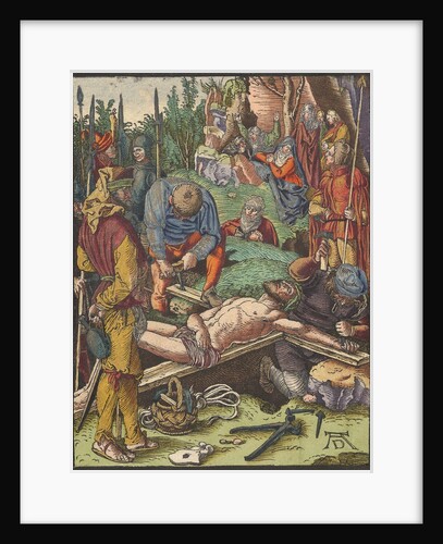 Christ Nailed to the Cross, from the Small Woodcut Passion by Albrecht Dürer