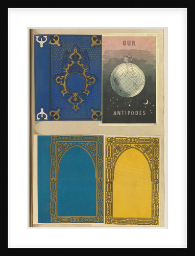 Four Lithographed Bookcovers, One for Our Antipodes, 1845-70 by Alfred Crowquill