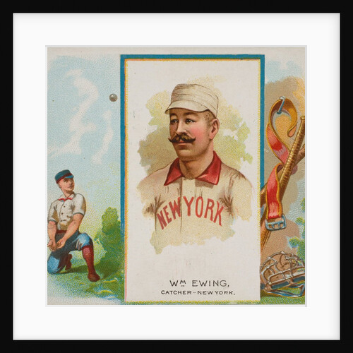 William Ewing, Catcher, New York, from World's Champions, Second Series for Allen…, 1888 by Allen & Ginter