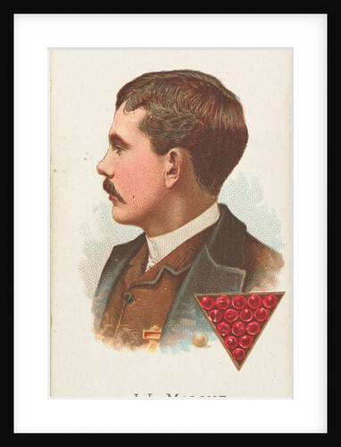 J.L. Malone, Pool Player, from World's Champions, Series 1 for Allen & Ginter Cigare…, 1887 by Allen & Ginter
