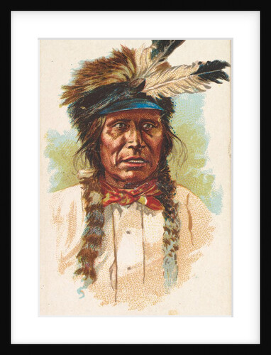 Red Thunder, Blackfeet Sioux, from the American Indian Chiefs series for Allen & Gint…, 1888 by Allen & Ginter