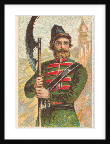 Russian Strelitz Axe, from the Arms of All Nations series for Allen & Ginter Cigarett…, 1887 by Allen & Ginter