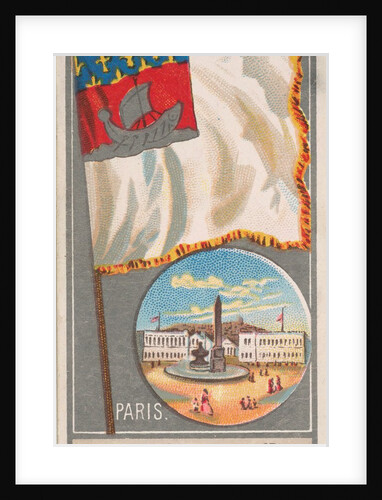 Paris, from the City Flags series for Allen & Ginter Cigarettes Brands, 1887 by Allen & Ginter