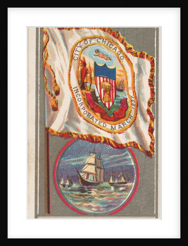 Chicago, from the City Flags series for Allen & Ginter Cigarettes Brands, 1887 by Allen & Ginter