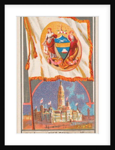 Philadelphia, from the City Flags series for Allen & Ginter Cigarettes Brands, 1887 by Allen & Ginter