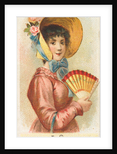 Plate 2, from the Fans of the Period series for Allen & Ginter Cigarettes Brands, 1889 by Allen & Ginter