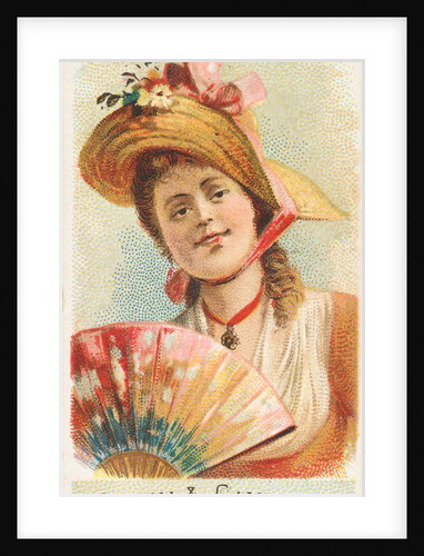 Plate 5, from the Fans of the Period series for Allen & Ginter Cigarettes Brands, 1889 by Allen & Ginter