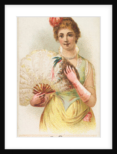 Plate 9, from the Fans of the Period series for Allen & Ginter Cigarettes Brands, 1889 by Allen & Ginter
