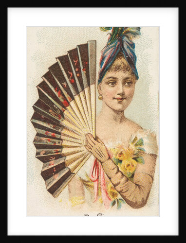 Plate 28, from the Fans of the Period series for Allen & Ginter Cigarettes Brands, 1889 by Allen & Ginter