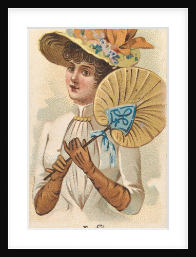 Plate 34, from the Fans of the Period series for Allen & Ginter Cigarettes Brands, 1889 by Allen & Ginter