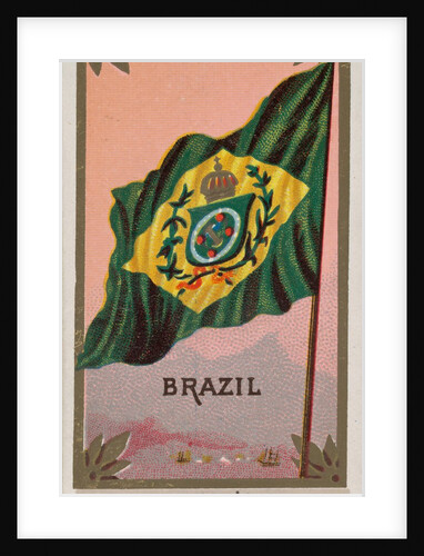 Brazil, from Flags of All Nations, Series 1 for Allen & Ginter Cigarettes Brands, 1887 by Allen & Ginter