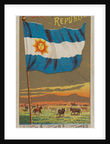 Argentine Republic, from Flags of All Nations, Series 1 for Allen & Ginter Cigarettes…, 1887 by Allen & Ginter