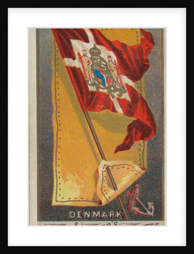 Denmark, from Flags of All Nations, Series 1 for Allen & Ginter Cigarettes Brands, 1887 by Allen & Ginter