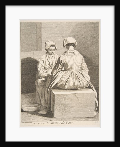 Pea Shellers, 1737 by Caylus