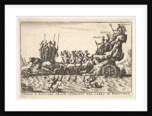 Plate 9: Argonauts Hicleus and Naucleus led in the float of Neptun by Unknown