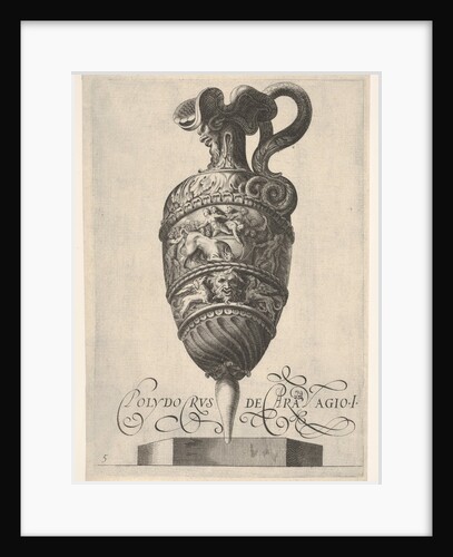 Vessel with grotesque masks, griffins, and a frieze populated by a bull and men in…, ca 1550-1600 by Unknown