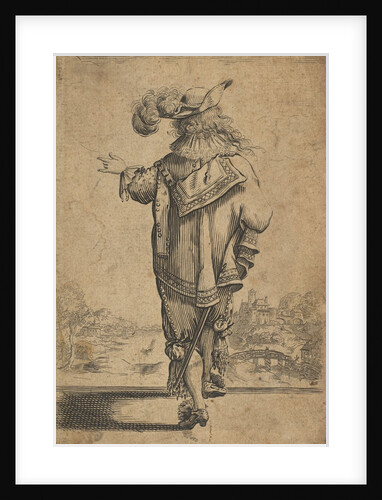 Gentleman Seen from the Back Indicating a Landscape, after 1629 by Unknown
